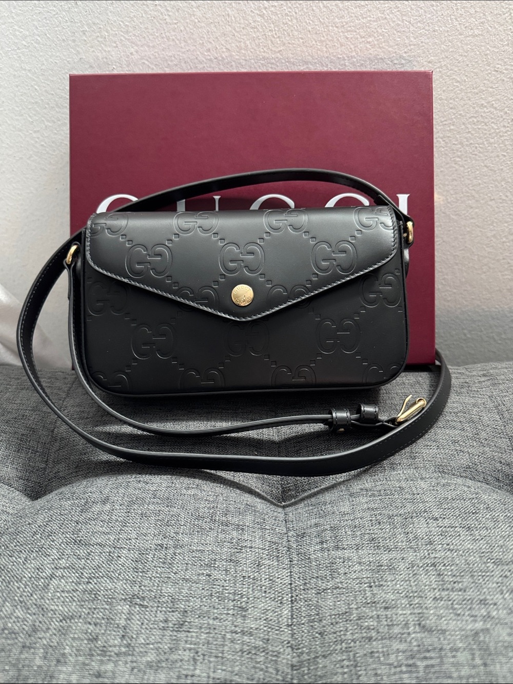 Gucci Black Leather Bag